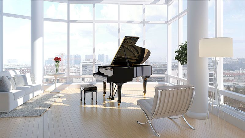 Steinway piano in a stunning penthouse